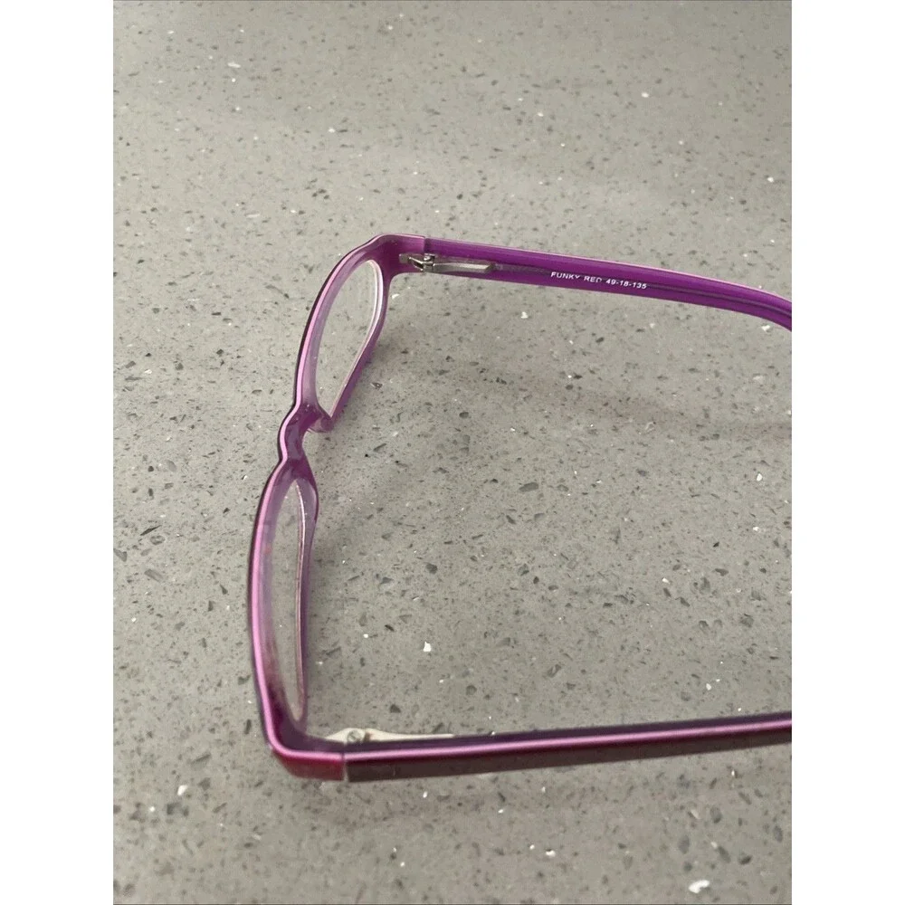 Eyeglasses Frames ONLY funky red 135 49-18 full rim purple pink 90s y2k